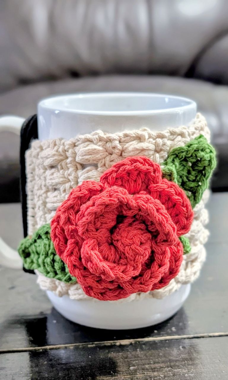 Housse de mug au crochet - Décoration de mug en coton faite main
