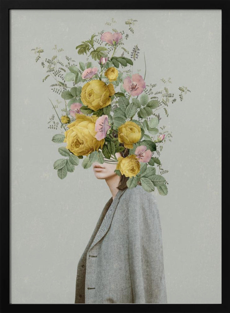 Art mural Bouquet jaune