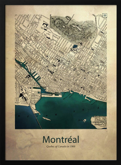 Carte de Montréal décorative