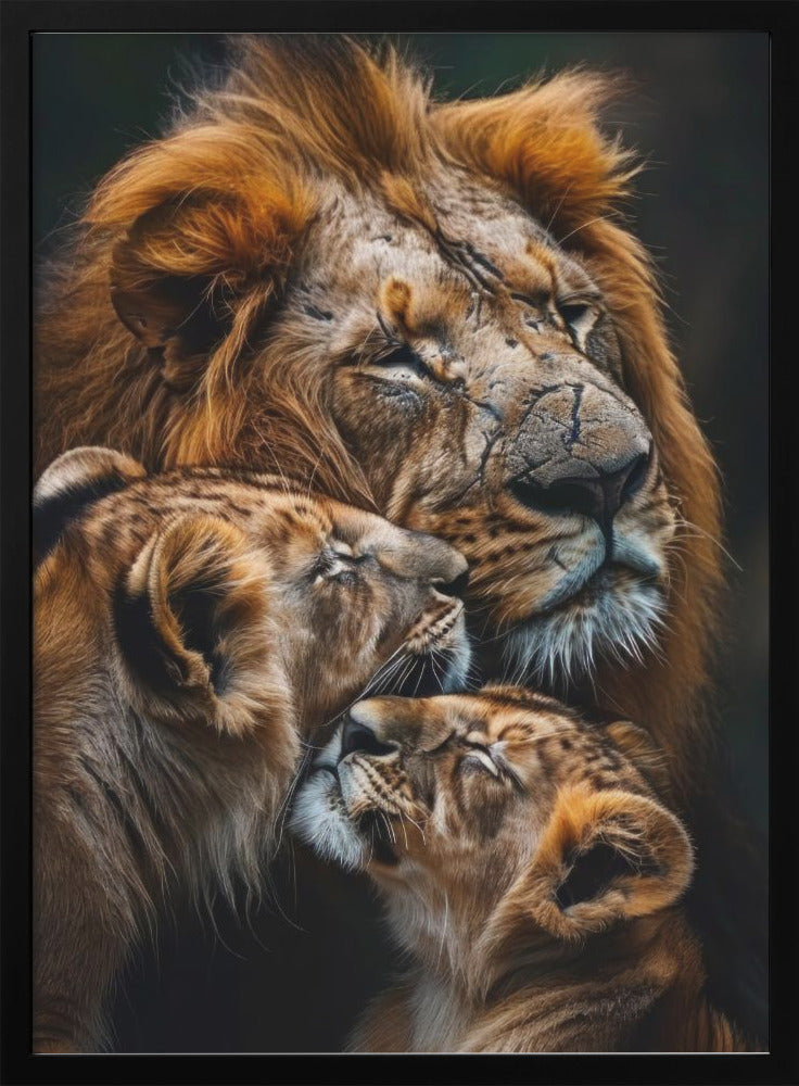 Affiche murale Famille de lions 2