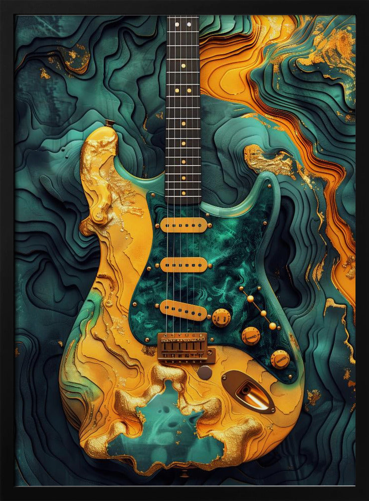 Musique Guitare 1 Impression sur toile