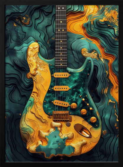 Musique Guitare 1 Impression sur toile