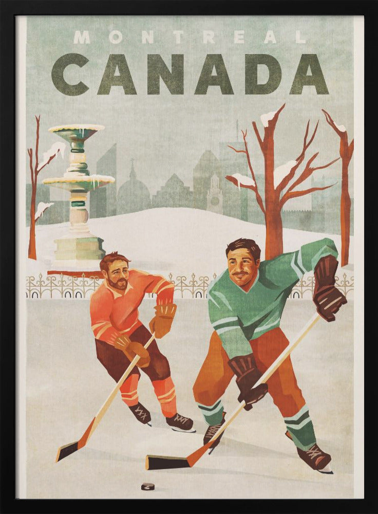 Art mural Montréal Canada Hockey sur étang
