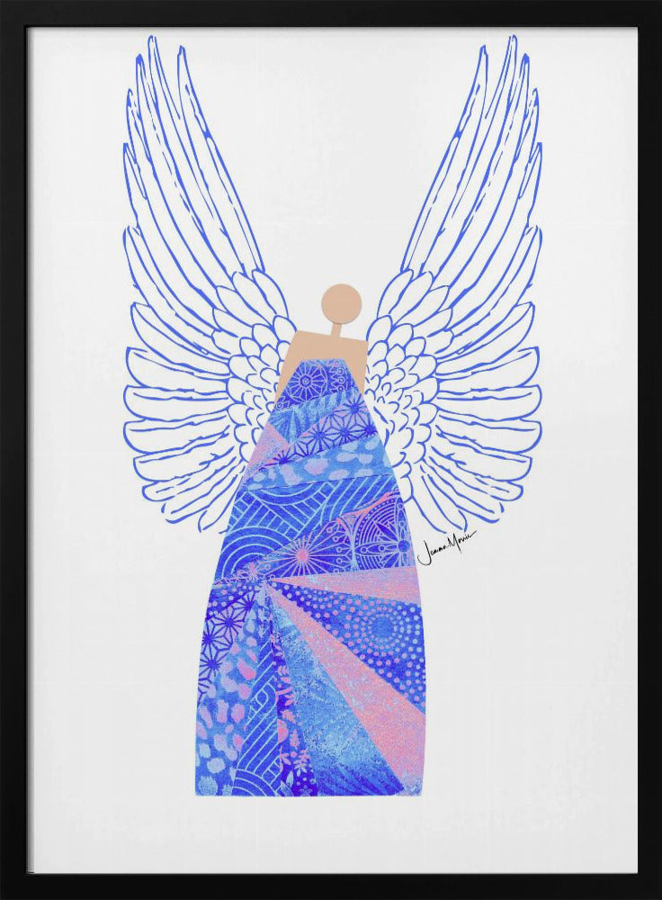 Tableau mural Ange en bleu sur toile
