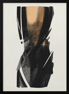 Art mural personnage noir sur fond neutre 3