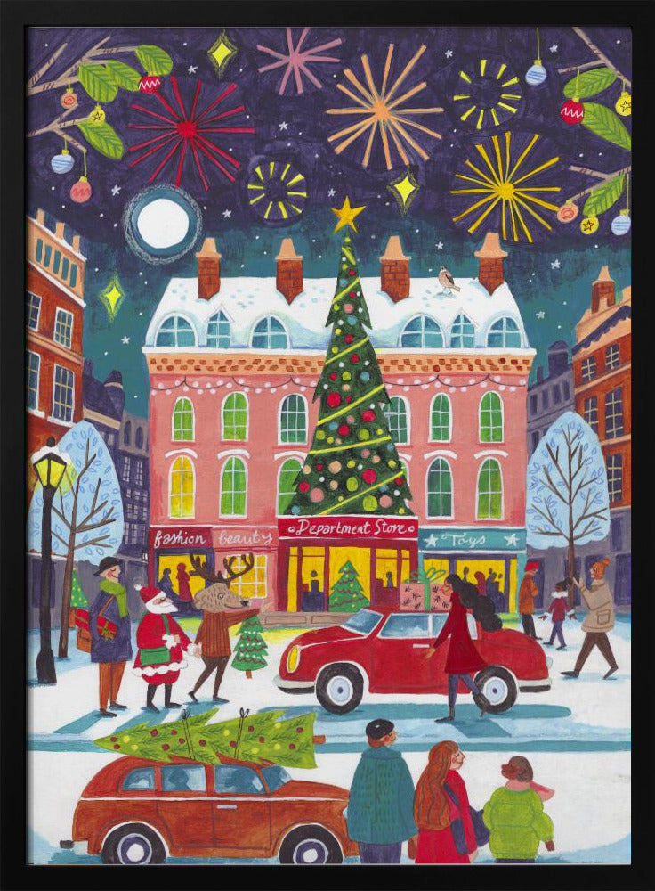 Tableau sur toile Noël en ville