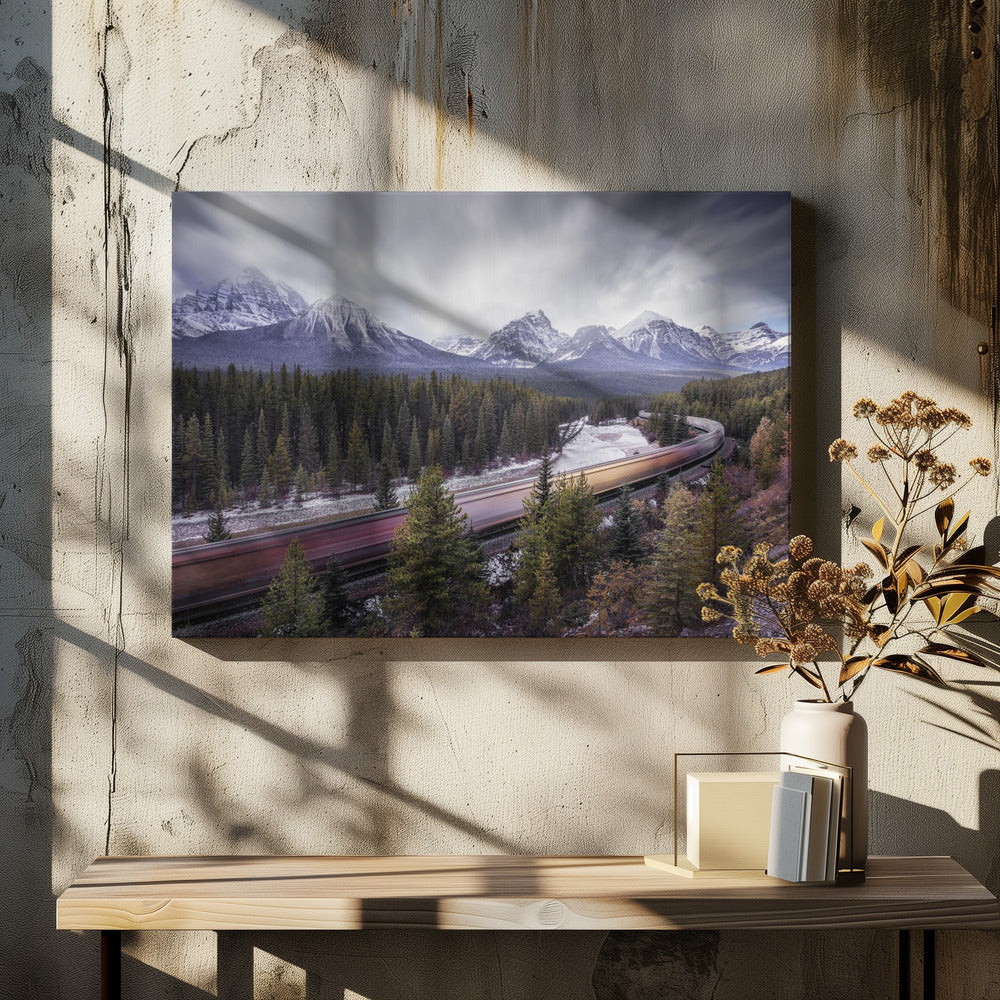 Art mural Train rapide