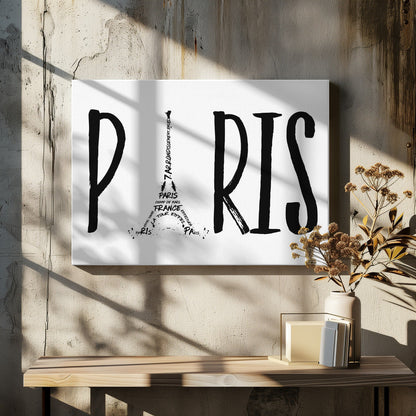 Art mural PARIS Typographie