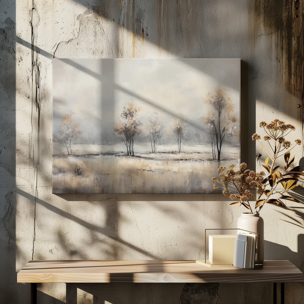 Art mural abstrait horizontal paysage 6