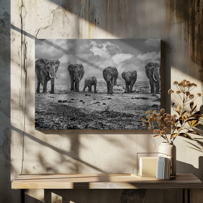 Décoration murale Grande Famille. Éléphants