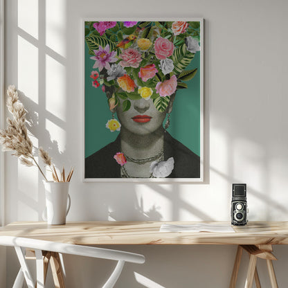 Art mural floral Frida