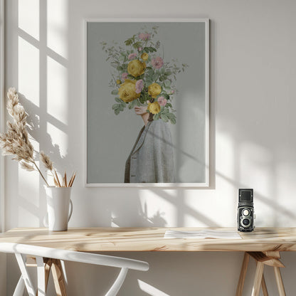 Art mural Bouquet jaune