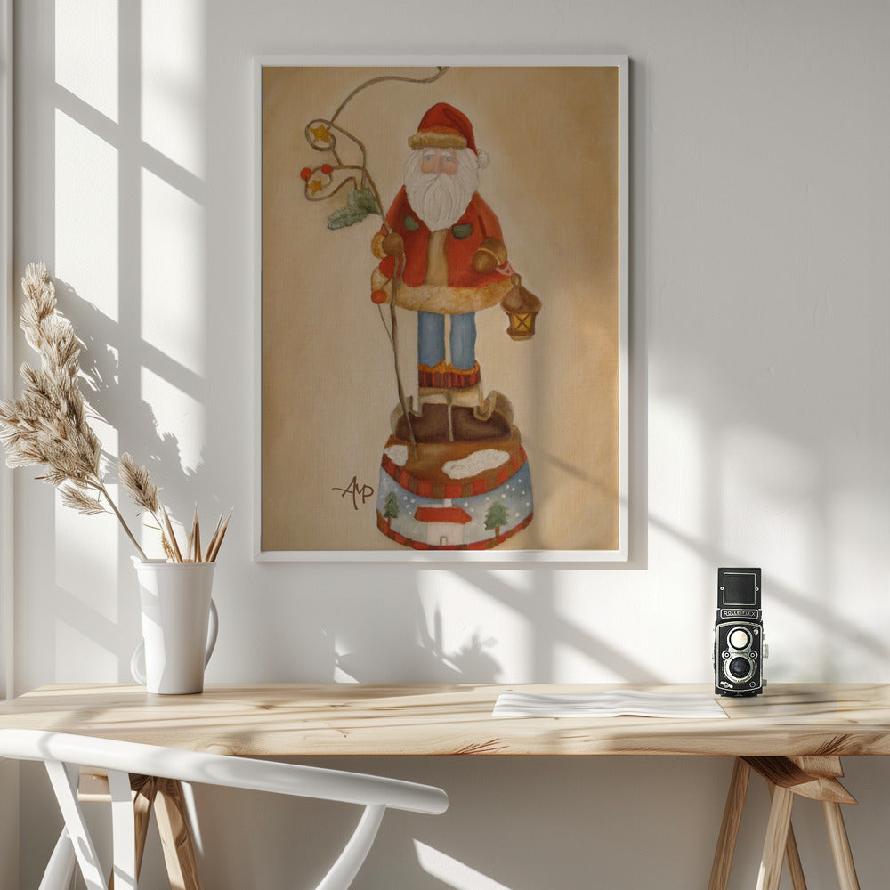 Décoration murale Le Père Noël arrive