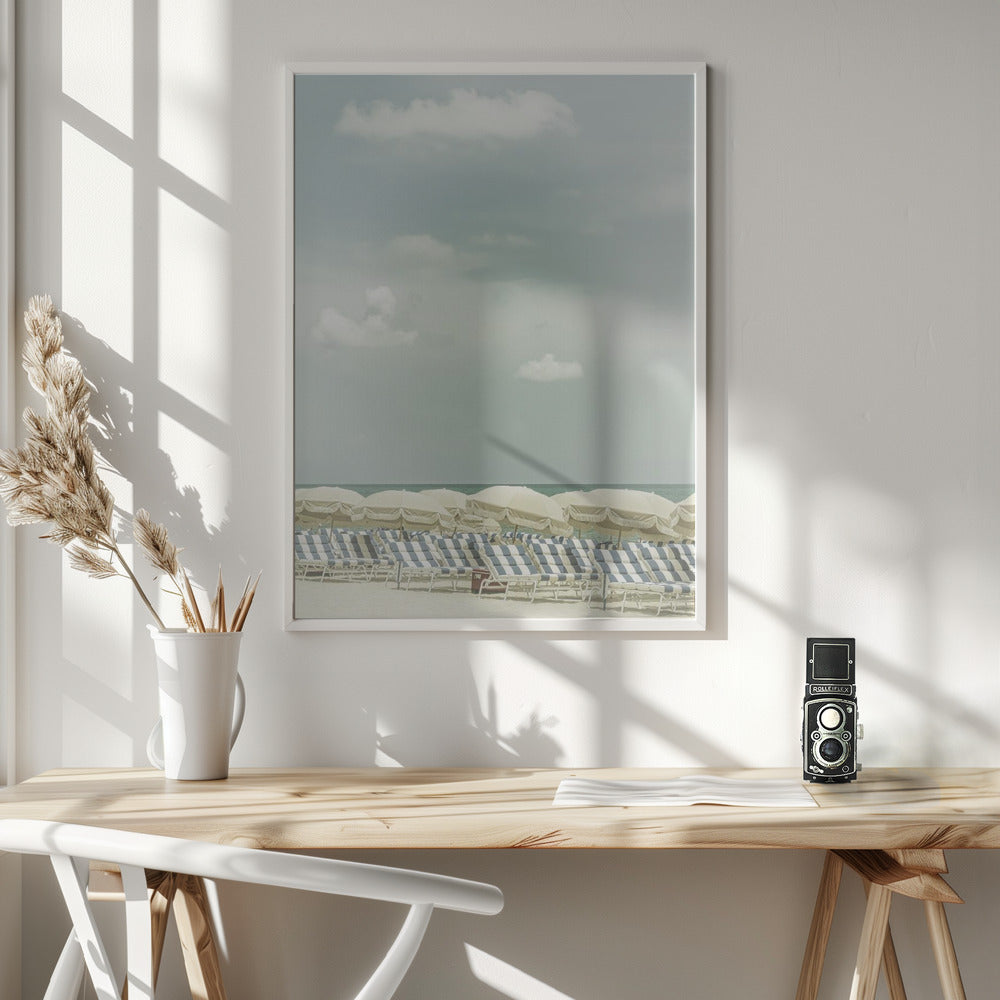 Art mural Scène de plage vintage
