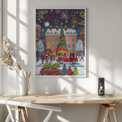 Tableau sur toile Noël en ville