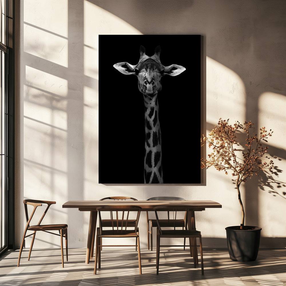 Décoration murale : Portrait de girafe