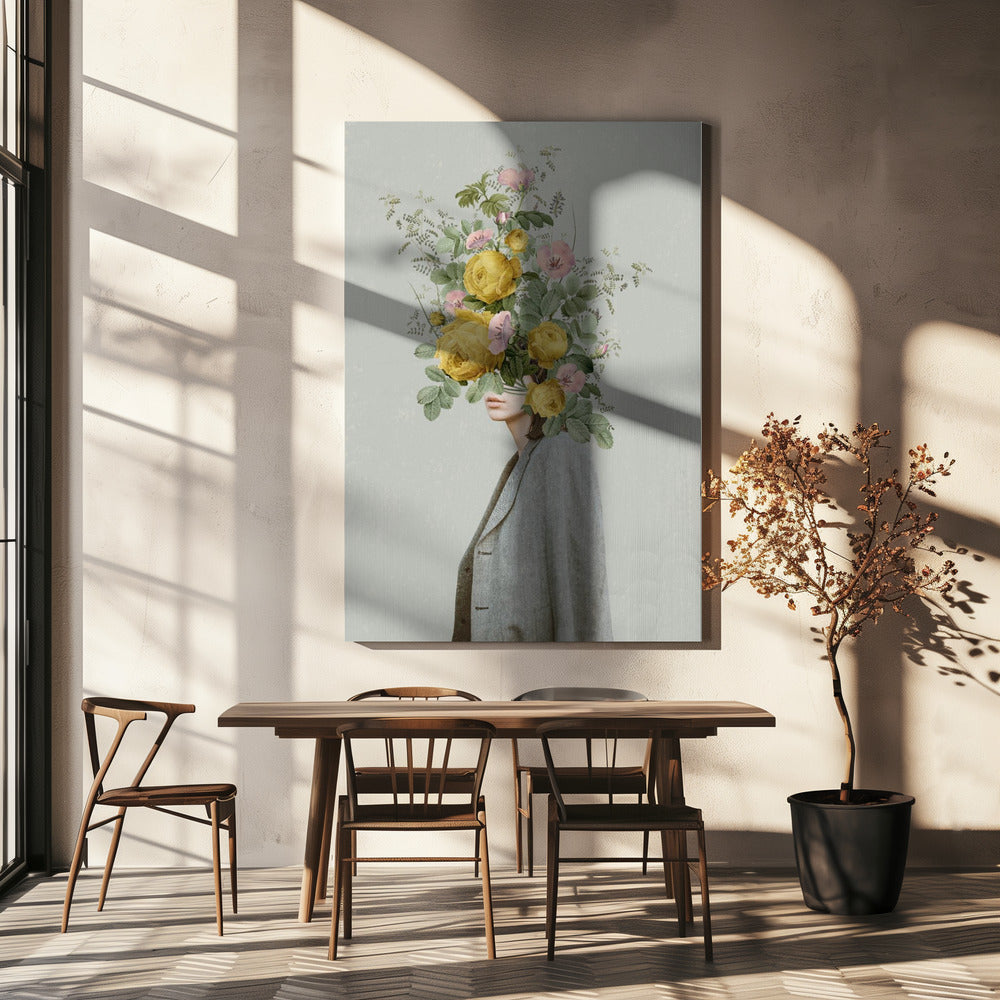 Art mural Bouquet jaune