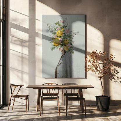 Art mural Bouquet jaune