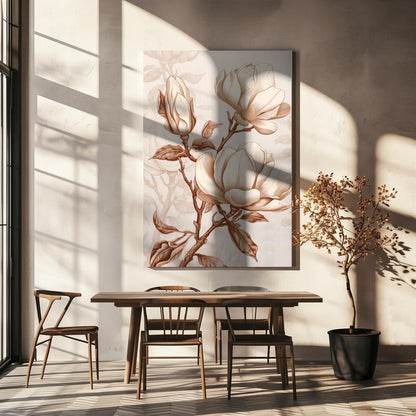 Décoration murale Fleurs beiges 1