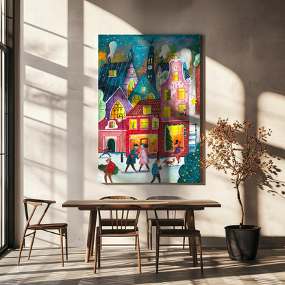 Art mural Noël à Amsterdam Impression sur toile