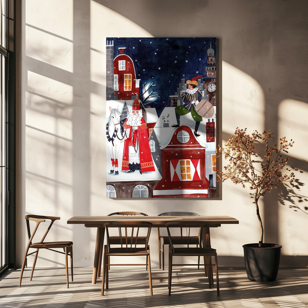 Décoration murale Saint Nicolas sur toile