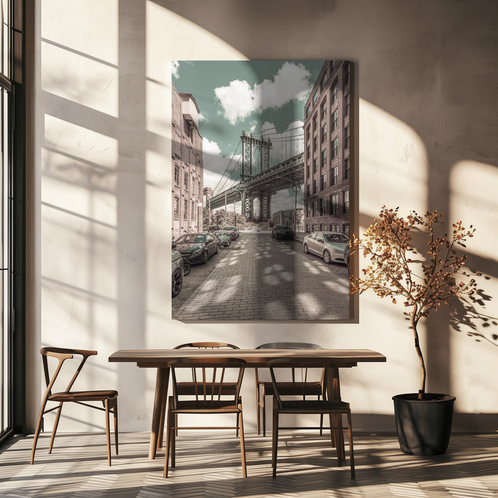 Décoration murale NEW YORK Manhattan Bridge | style urbain vintage