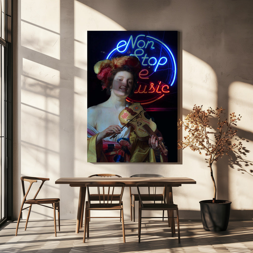 Tableau mural Imprimé sur toile Non Stop the Music