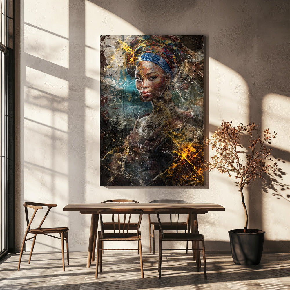 Art mural Illustration d'art africain Art mural 067