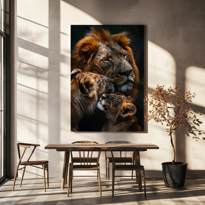 Affiche murale Famille de lions 2