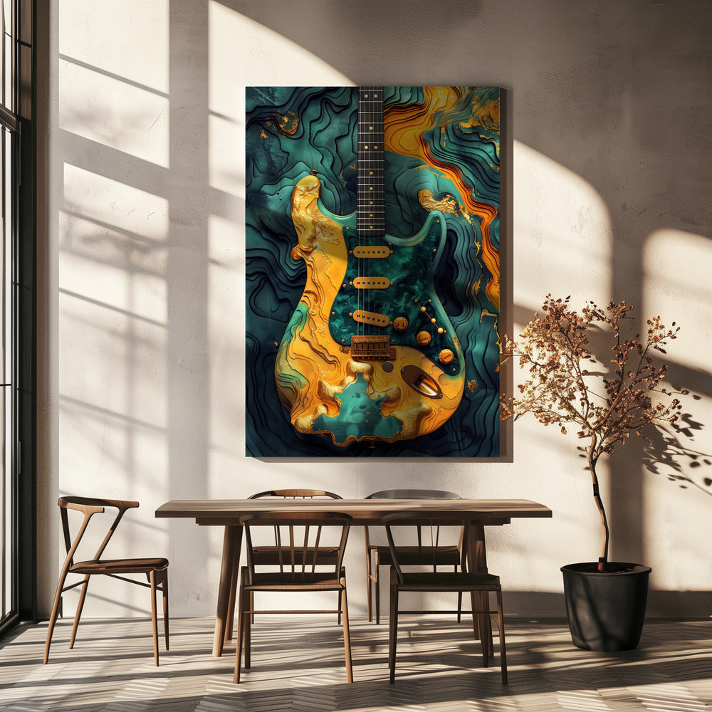 Musique Guitare 1 Impression sur toile