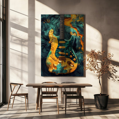 Musique Guitare 1 Impression sur toile