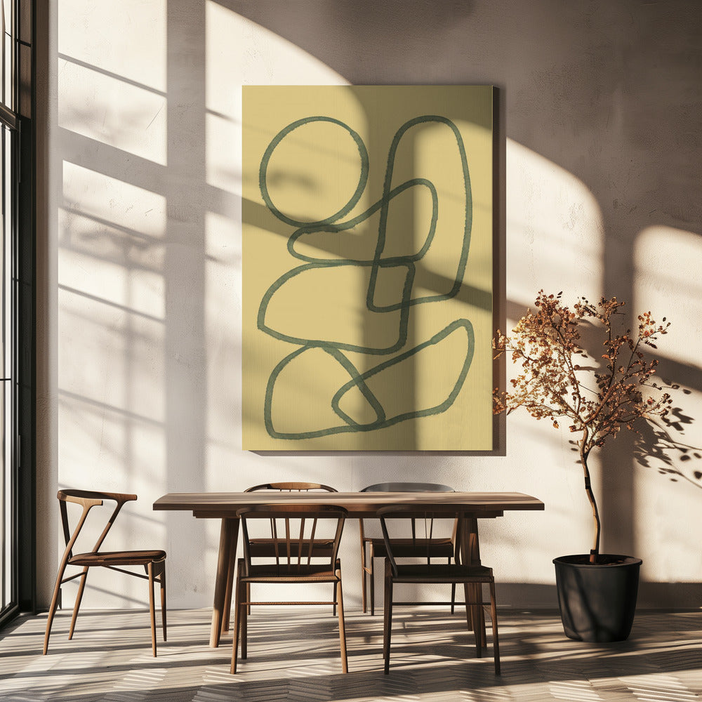 Art mural Dessin au trait ABSTRAIT