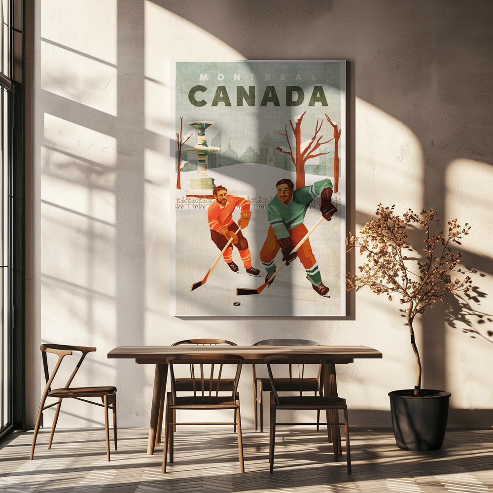 Art mural Montréal Canada Hockey sur étang