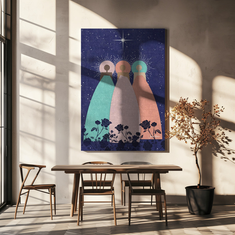 Décoration murale toile imprimée « Trois Esprits Guides »