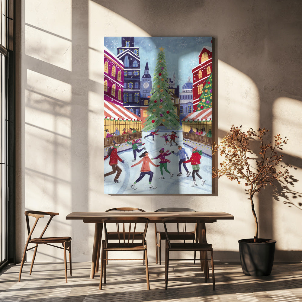 Impression sur toile Art mural Patinage à Londres