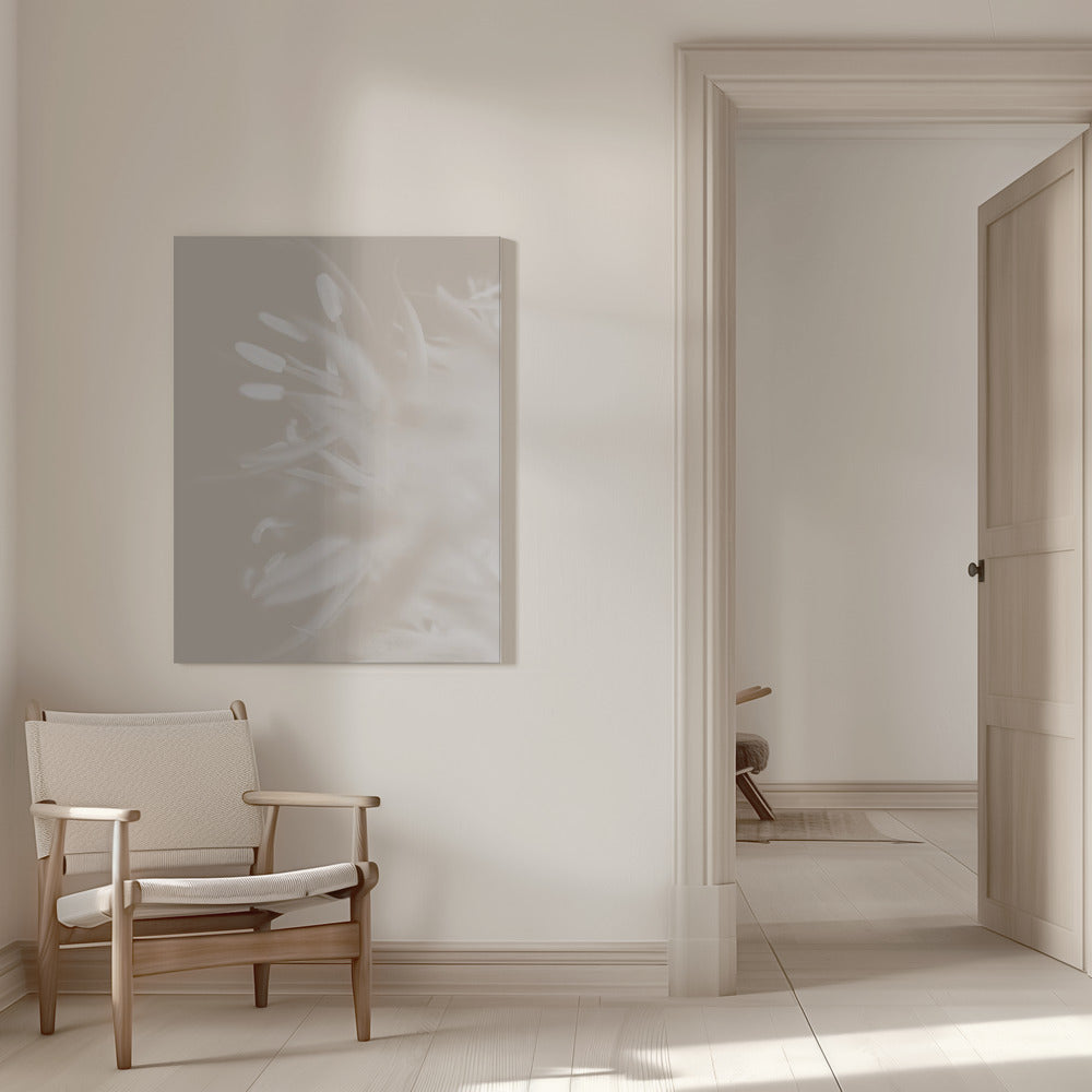 Art mural Fleur Beige_1