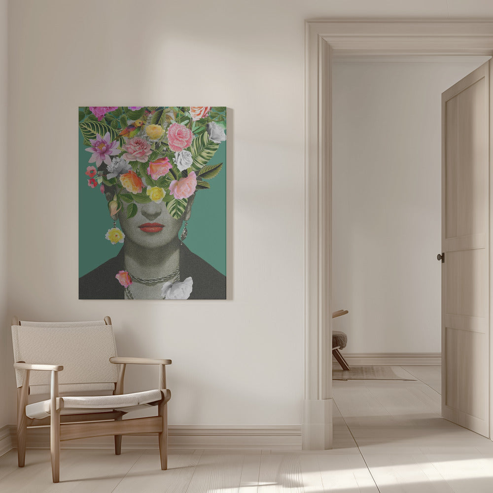 Art mural floral Frida