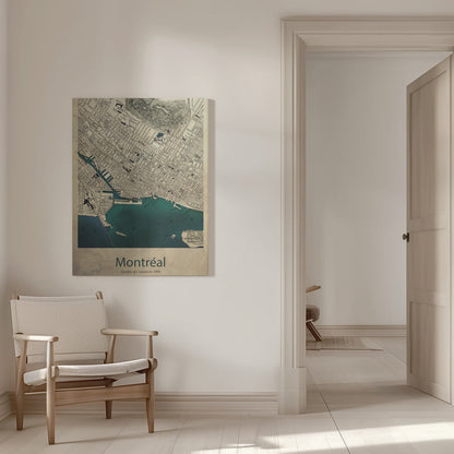 Carte de Montréal décorative