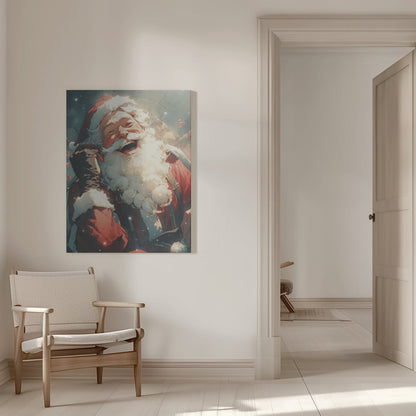 Décoration murale Père Noël rieur - Décoration de Noël