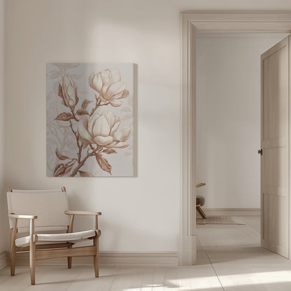 Décoration murale Fleurs beiges 1