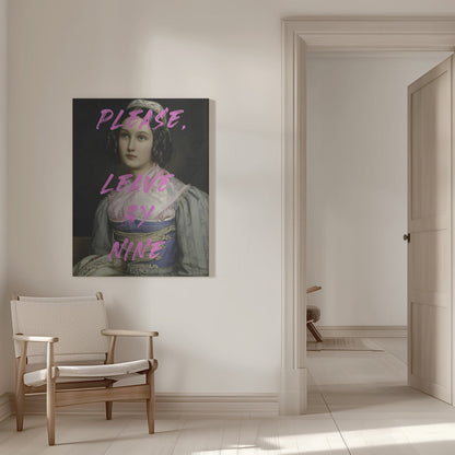 Art mural S'il vous plaît, partez avant neuf heures