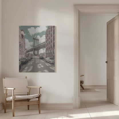 Décoration murale NEW YORK Manhattan Bridge | style urbain vintage