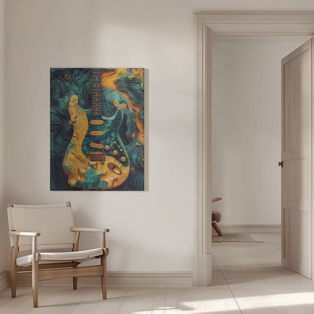 Musique Guitare 1 Impression sur toile