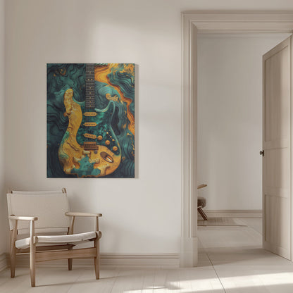 Musique Guitare 1 Impression sur toile