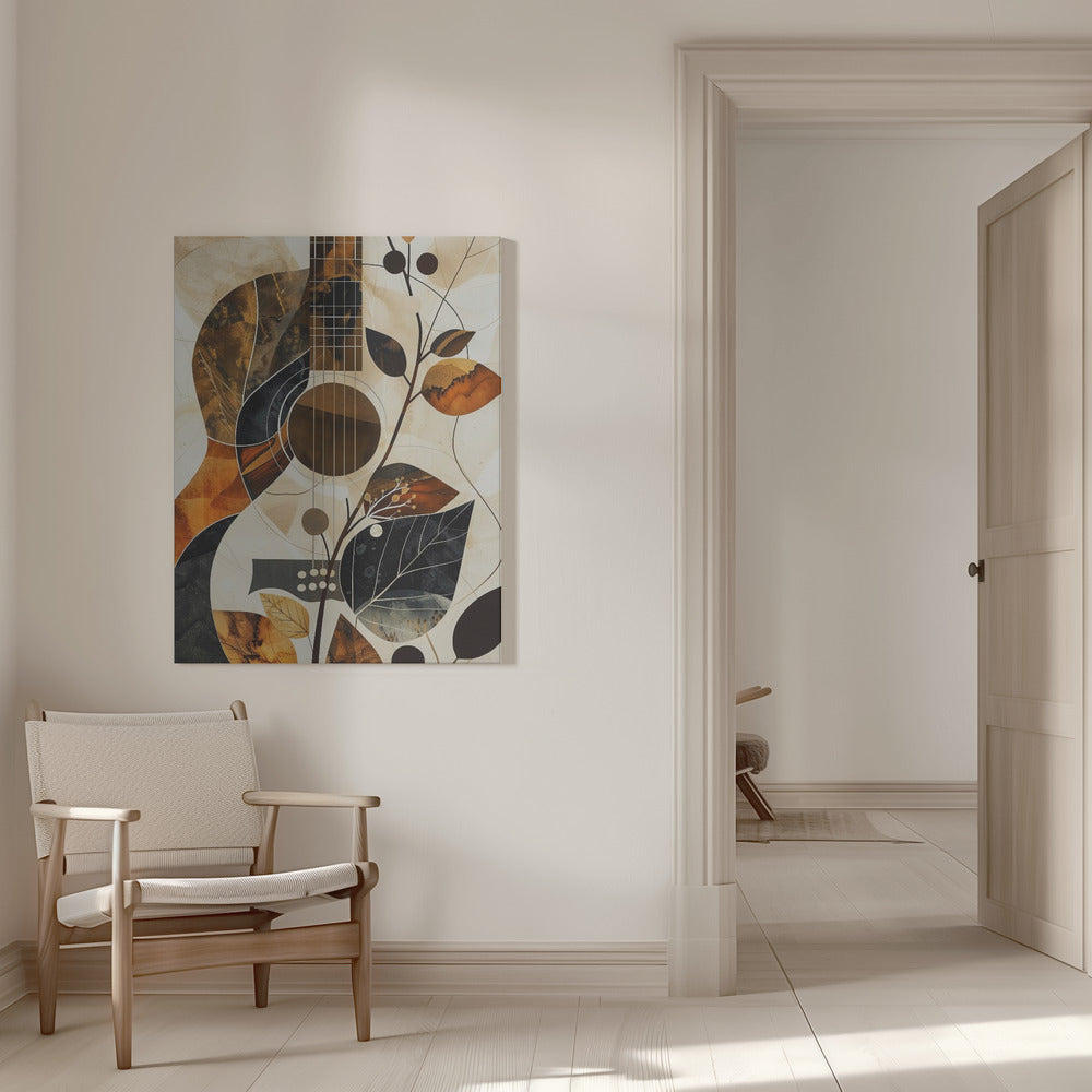 Collage guitare musicale (1) Impression sur toile