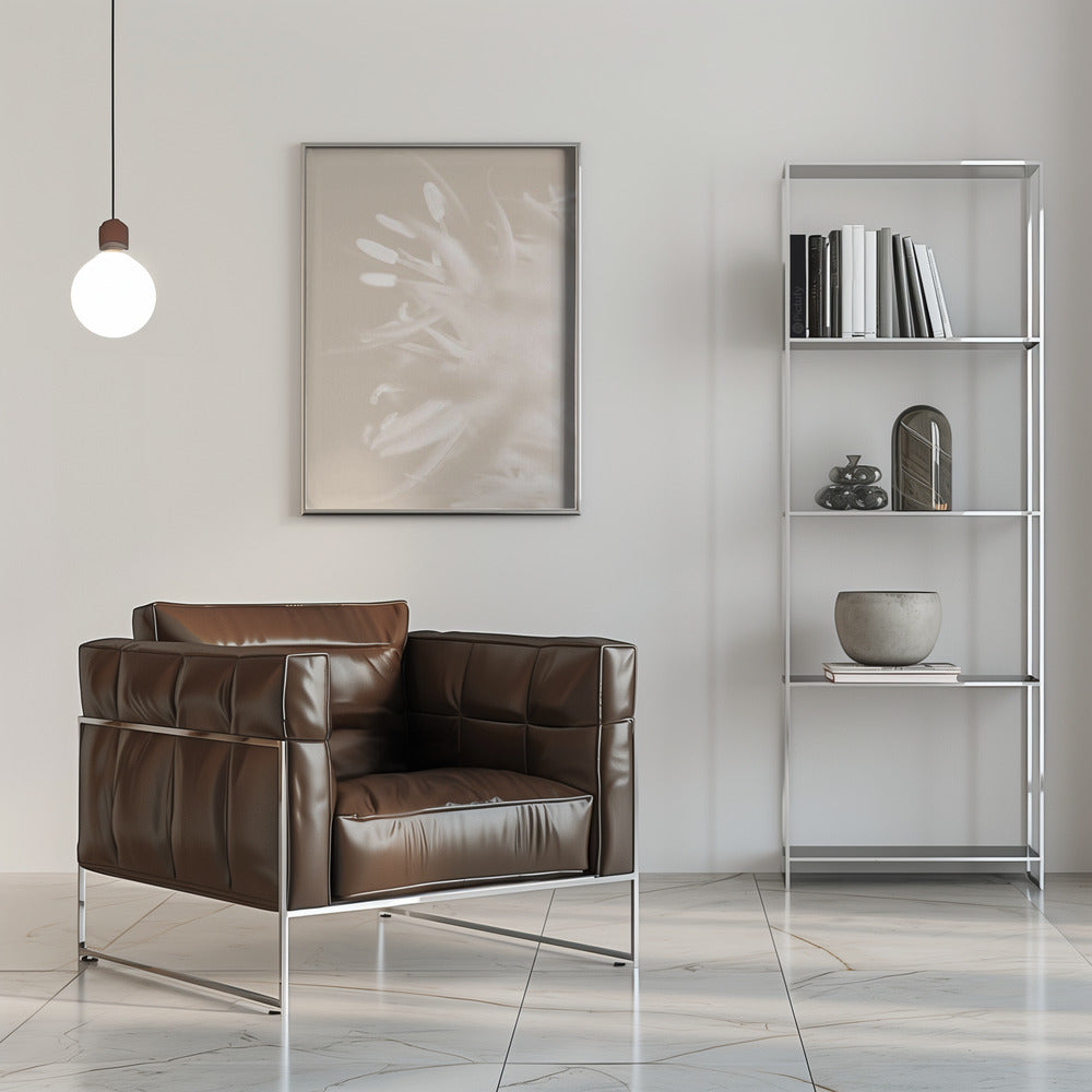 Art mural Fleur Beige_1