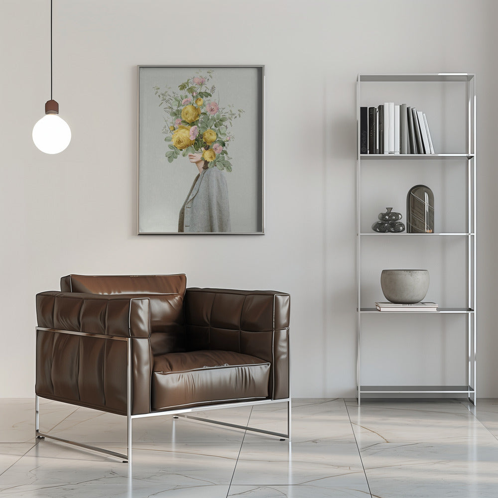 Art mural Bouquet jaune