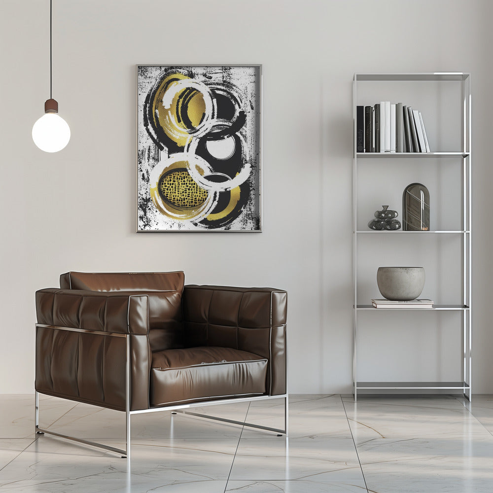 Art mural Peinture abstraite n° 2 | or