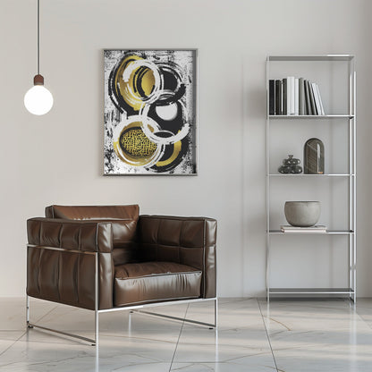 Art mural Peinture abstraite n° 2 | or