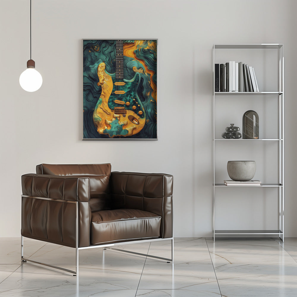 Musique Guitare 1 Impression sur toile